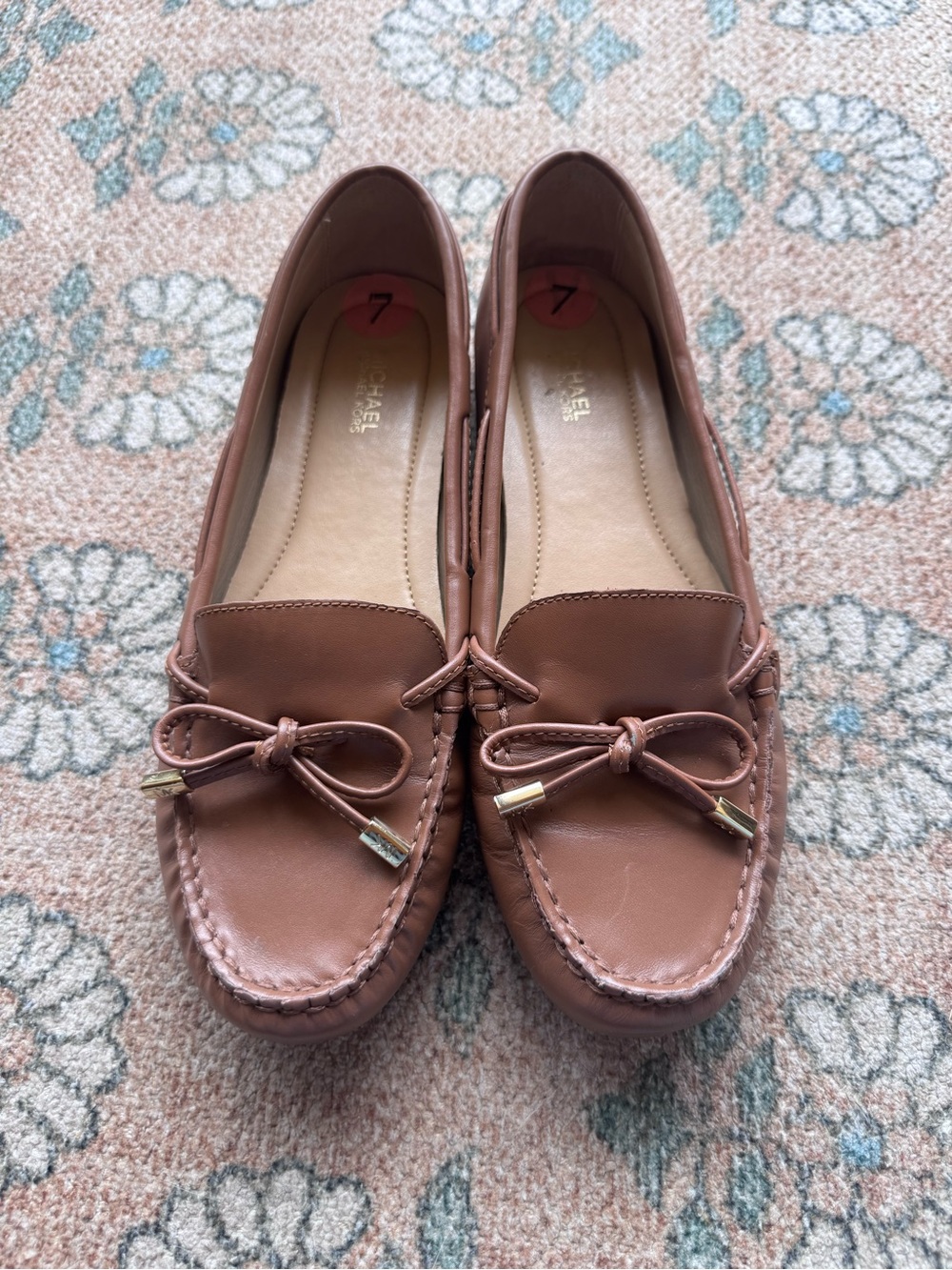 Michael Michael Kors Brown Leather Driving loafers Moccasins size 7 - Picture 3 of 9